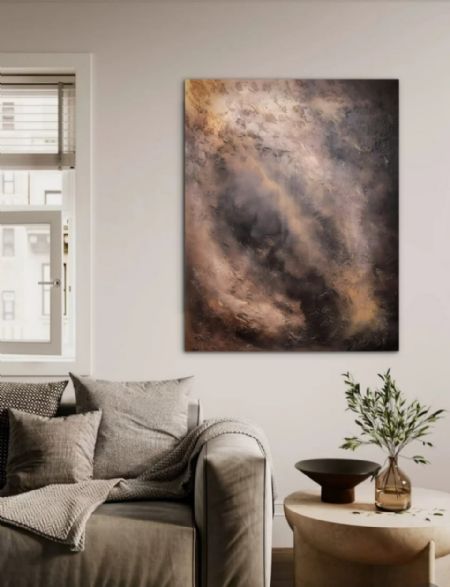 Akryl maleri Golden hour af Diana Plougmann malet i 2026