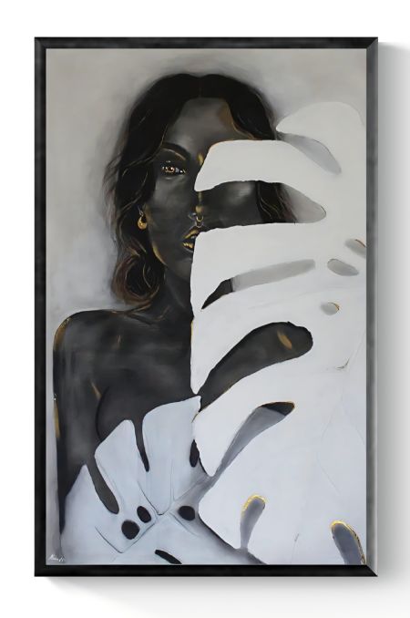 Blandede medier maleri Hidden Grace af Monica Nielsen malet i 2025