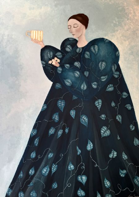 Akryl maleri The lady af Isabel  Savannah malet i 2025