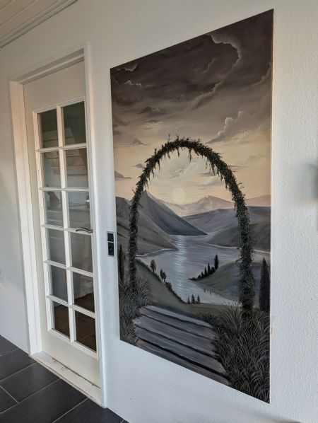 Akryl maleri Maleri 80x140 cm af Emma Fuglsang malet i 2025