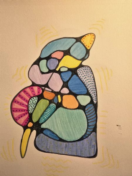 Blandede medier maleri Metamorphosis af Zala Art malet i 2026