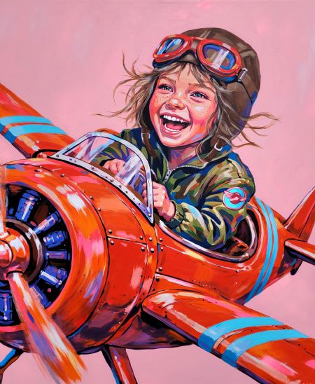 Akryl maleri Where Dreams Fly af Rikke Boisen malet i 2026