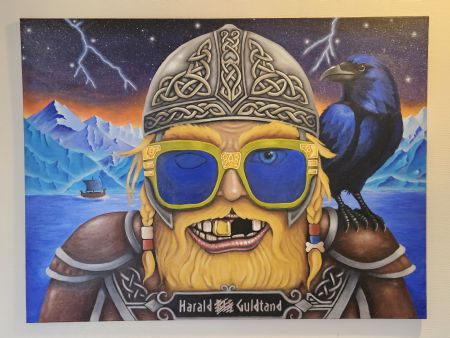 Akryl maleri Selfie anno 793 af Kenneth Stormly malet i 2026