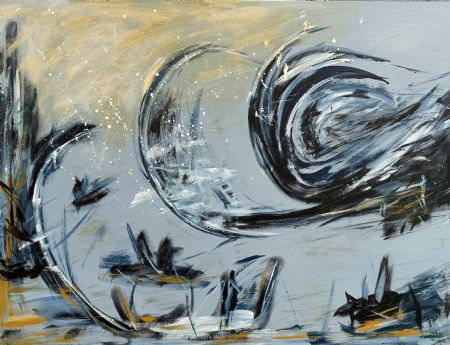Akryl maleri Coastal waves af Anders Ulrich Gregersen malet i 
