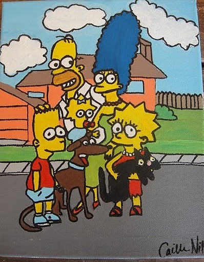  maleri The Simpsons af Camilla Nielsen malet i 2010