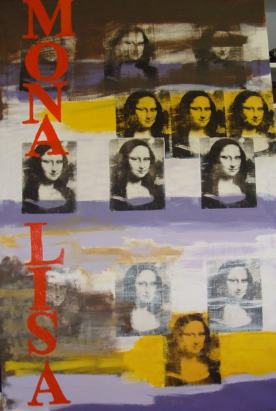 Akryl maleri Mona Lisa af Susanne Borggaard malet i 2010