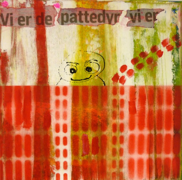 Akryl maleri Vi er de pattedyr, vi er af Fisker malet i 2010