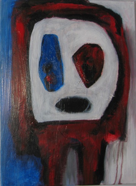 Akryl maleri Angst af Anonym malet i 2010