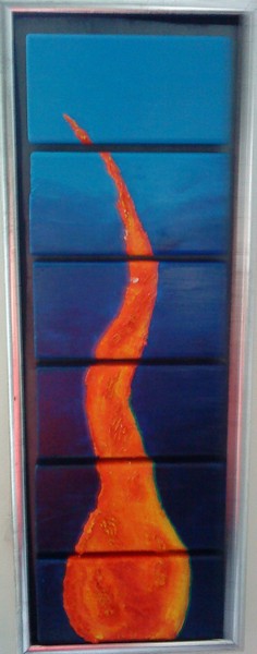 Akryl maleri livets flamme af Luna malet i 2010