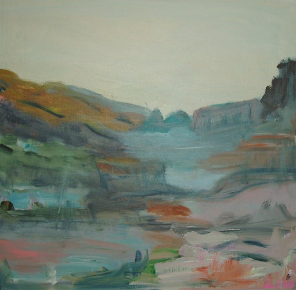 Akryl maleri Mose vandring af Lene Enggaard malet i 2010