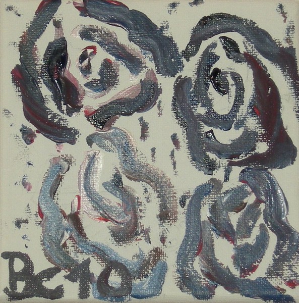 Akryl maleri Cold Roses af Bc-design malet i 2010