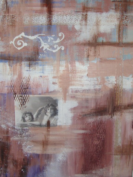 Akryl maleri uden titel af Tania Nielsen malet i 2011