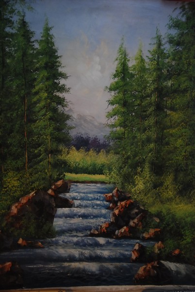 Olie maleri Naturens skønhed af S&A malet i 2010