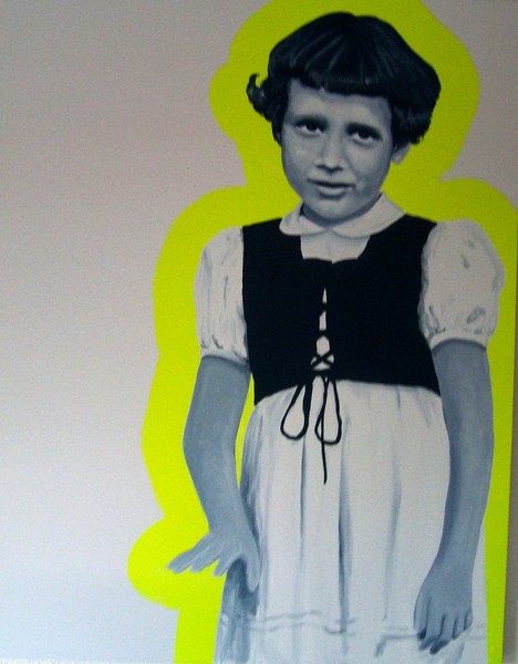 Akryl maleri Girl 1955 af KIMAHA malet i 