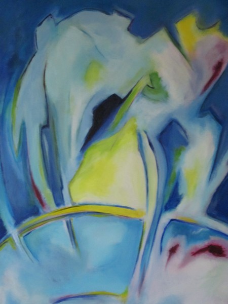 Akryl maleri blue af Susan Nørgaard Andersen malet i 2010