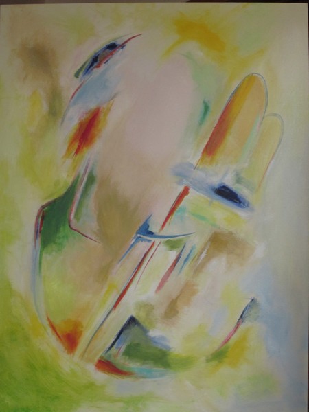 Akryl maleri Musik af Susan Nørgaard Andersen malet i 2011