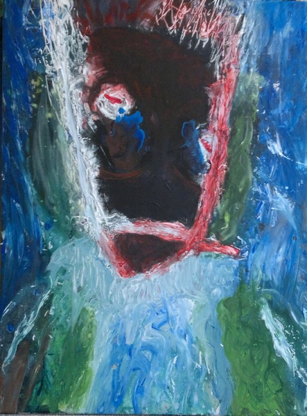 Akryl maleri Sadness af Rune Dahl malet i 2009