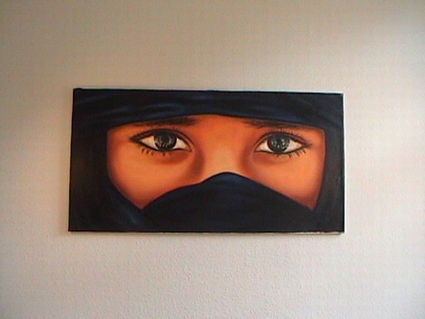 Olie maleri Tilsløret Kvinde af Ukendt malet i 2007