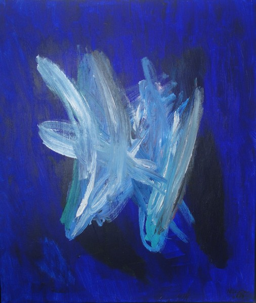 Akryl maleri Blue Star af Gallerinavn ikke oplyst malet i 2009