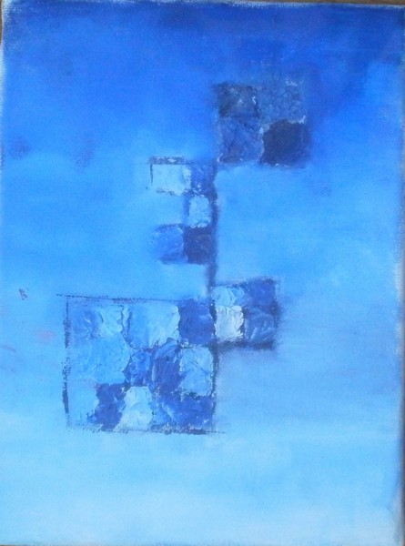 Olie maleri blue af Ann Kathrine Østergaard malet i 2006