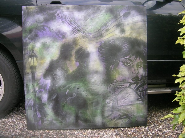 Akryl maleri mystik af Susann malet i 2011
