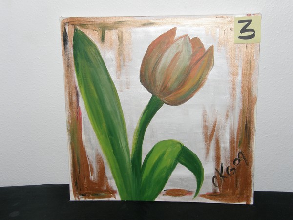 Akryl maleri Tulipan af CKG malet i 2009