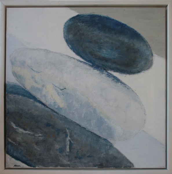 Olie maleri 3 sten af Annette Hansson malet i 2007