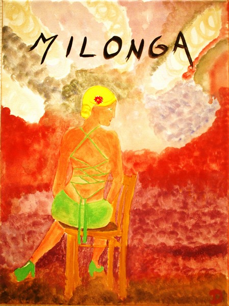 Akvarel maleri Milonga af Maria Daniela malet i 2011