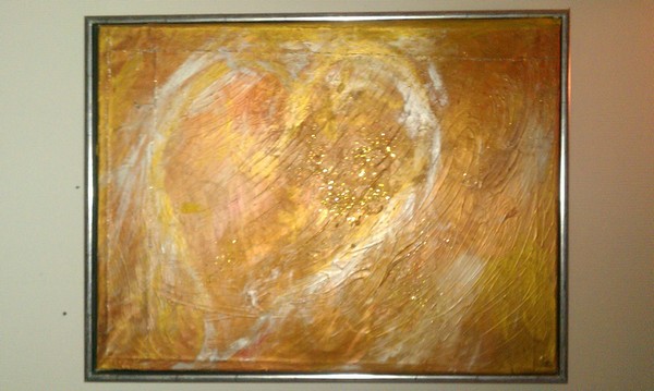  maleri Hjerte  af Guld af Harpen malet i 