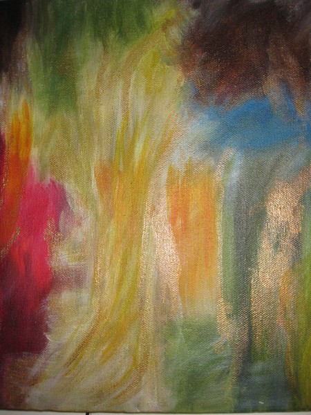 Akryl maleri Ilden af Tante Tut malet i 2011