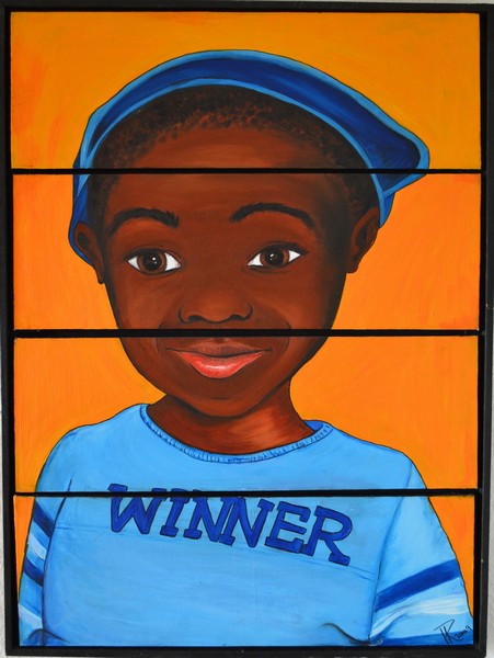 Akryl maleri Winner af ARTbyTES malet i 2009