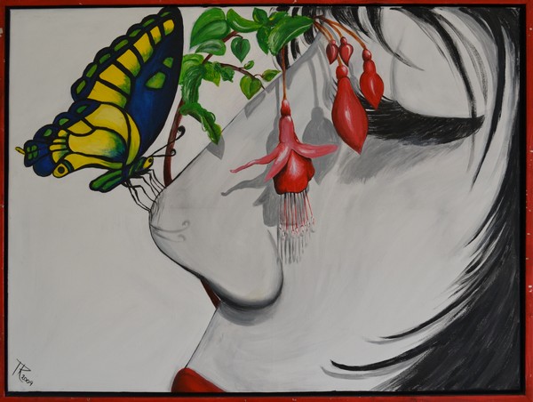 Akryl maleri Butterfly af ARTbyTES malet i 2009