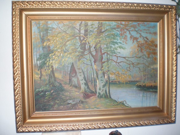  maleri skovparti af darline malet i 1990