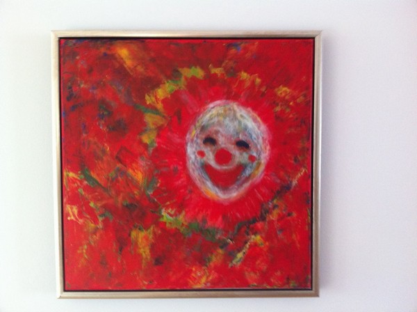 Akryl maleri Klovn af Me and my Art malet i 2012