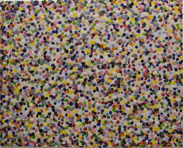 Akryl maleri livets farver er hvad du ser af katrine westphal malet i 2012