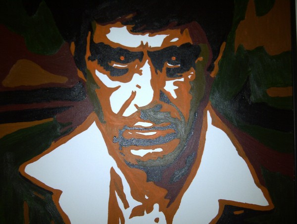 Akryl maleri Al Pacino. Scarface af E.Ciftci malet i 2011