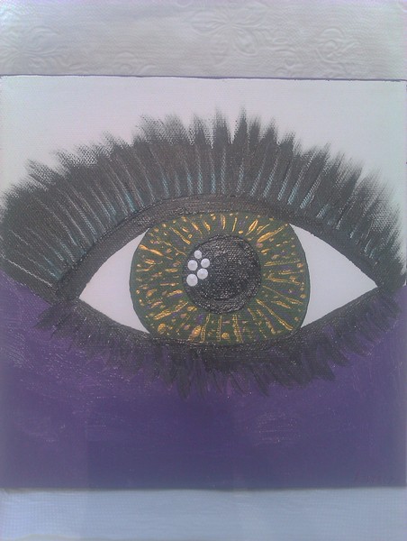 Akryl maleri the eye af Lostropo Art Gallery malet i 2012