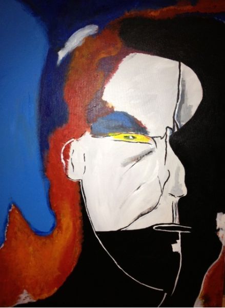 Akryl maleri Anger af Kirsten Lykke malet i 2012