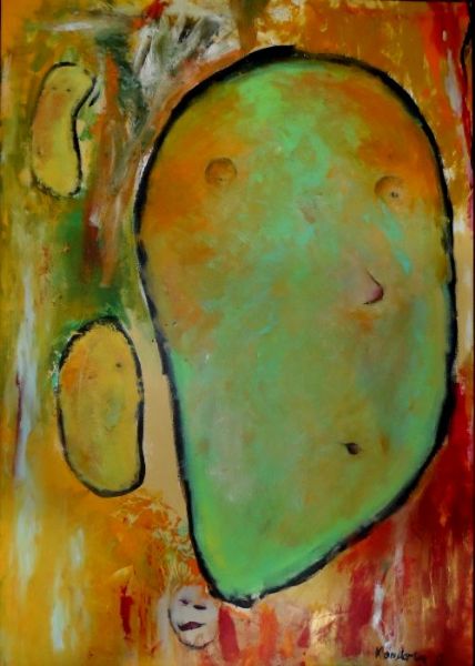 Akryl maleri potatoman af Jens Konstantin malet i 2011