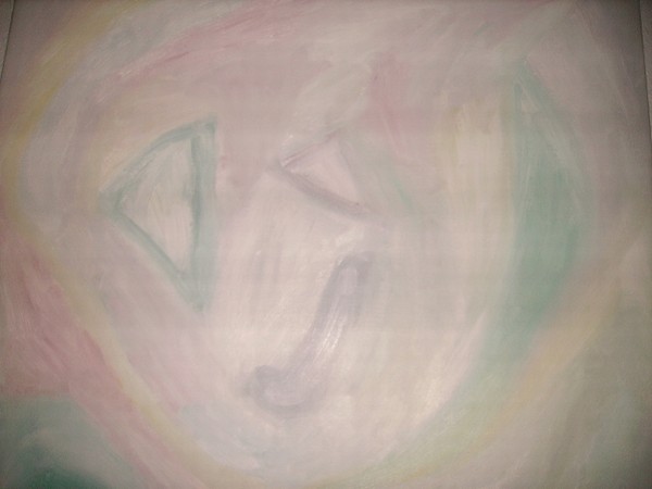 Olie maleri Babyface af Qvinden malet i 2004