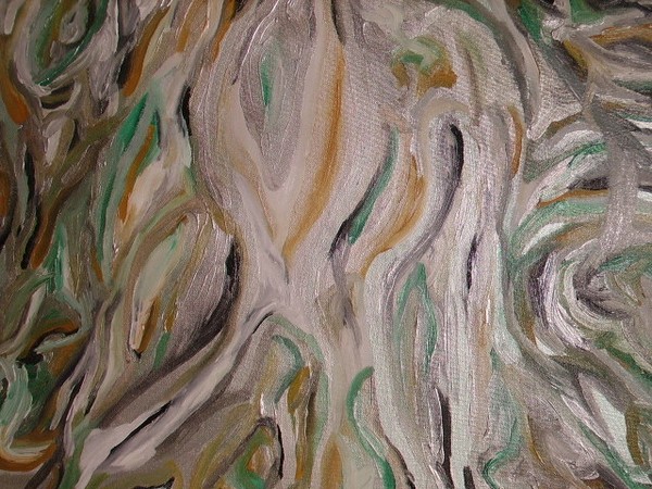 Akryl maleri Linie33 af Qvinden malet i 2008