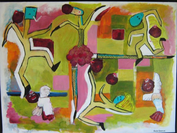  maleri Rose Dance af Binder malet i 2011