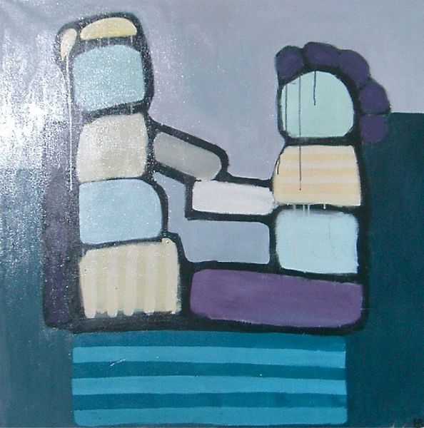 Akryl maleri Tosomhed af Line Hove Pedersen malet i 2012