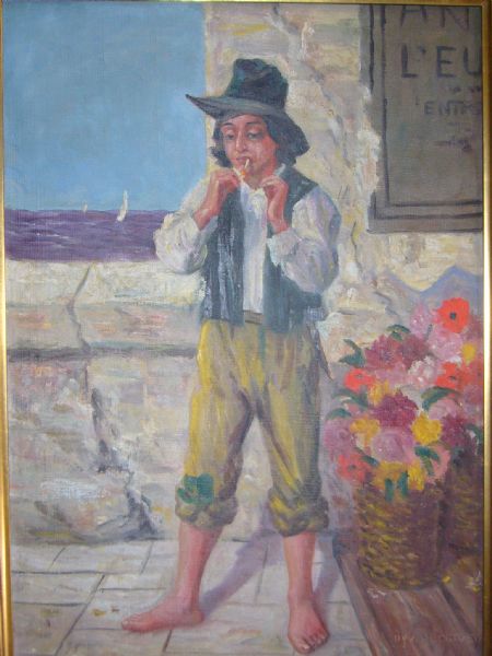 Olie maleri Vides ikke ? af Oyvind Heggtveit malet i 1900