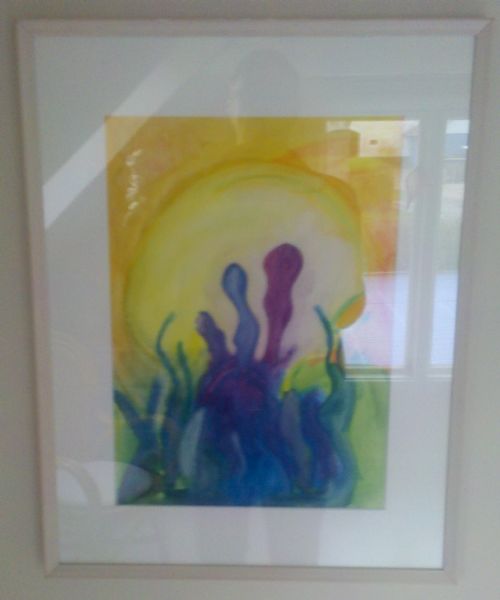 Akvarel maleri spirituelt af jann ulvedal malet i 2008