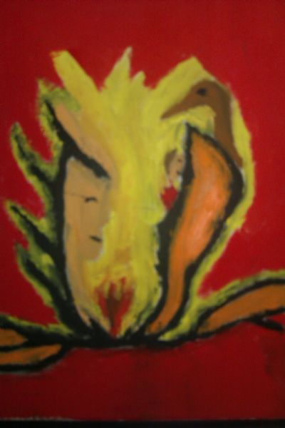 Akryl maleri Brænde kærlighed af klements galleri malet i 2013