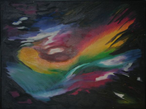 Olie maleri Vrede af Henrik Lundquist malet i 2008