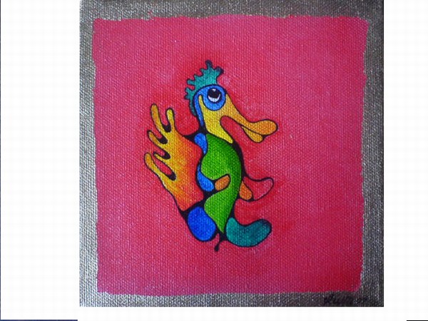 Akryl maleri Funzy af Wüpper malet i 2007