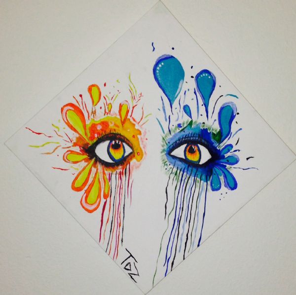 Akryl maleri Anti Colour Blind af Toni Dalla-Zuanna malet i 2014