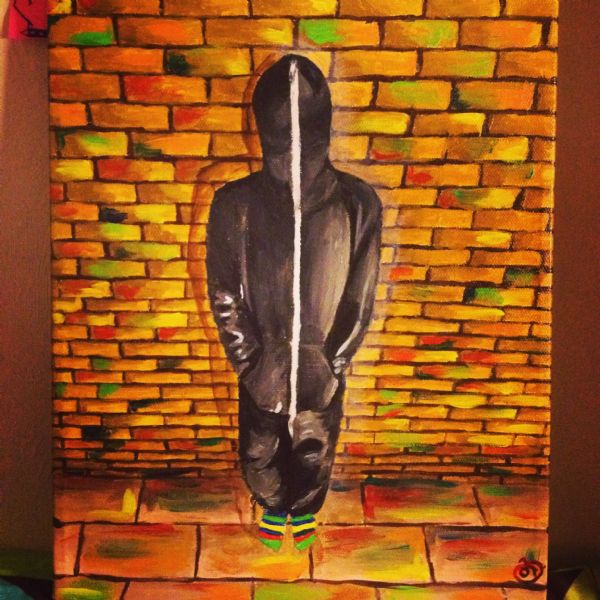  maleri Another Brick in the Wall af Tamar Mtchedlishvili malet i 2014